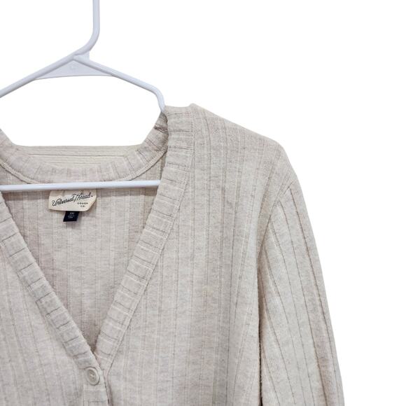 Universal Thread Cream Oatmeal Color Button Front Long Sleeve Cardigan Size XXL - Picture 5 of 7